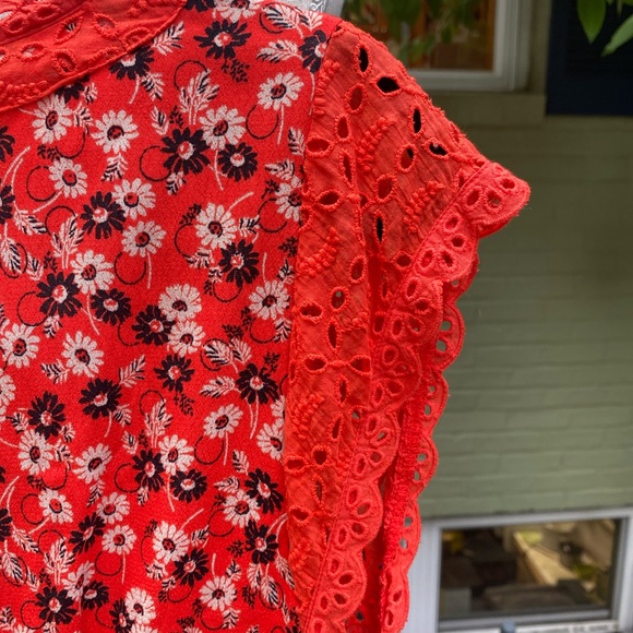 FREE PEOPLE FLORAL EYELET SUNDRESS - Picture 8 of 11